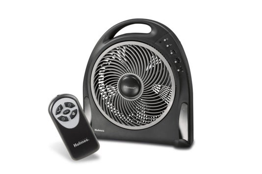 Holmes 12-Inch Blizzard Remote Control Power Fan With Rotating Grill.